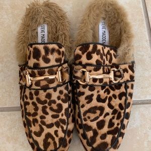 Steve Madden cheetah print mules